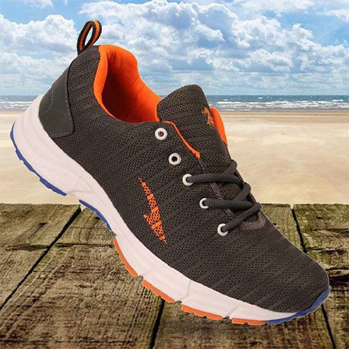 Grey Orange Sports Shoes